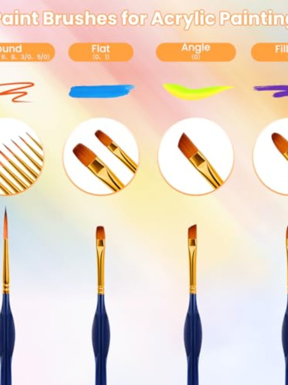 Miniature Paint Brushes Set 12pcs - Picture 2 of 2